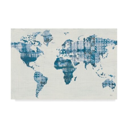 Trademark Fine Art Melissa Averinos 'Kanari Map Indigo' Canvas Art, 16x24 WAP07859-C1624GG